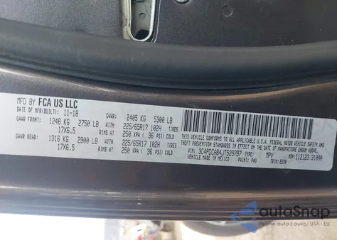 2018 Dodge Journey Se из США, поврежденный, VIN 3C4PDCAB4JT529797